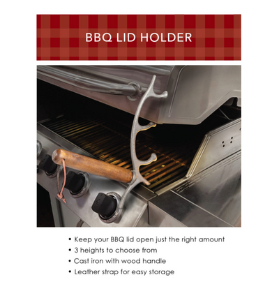 BBQ Lid Opener w/Wood Handle
