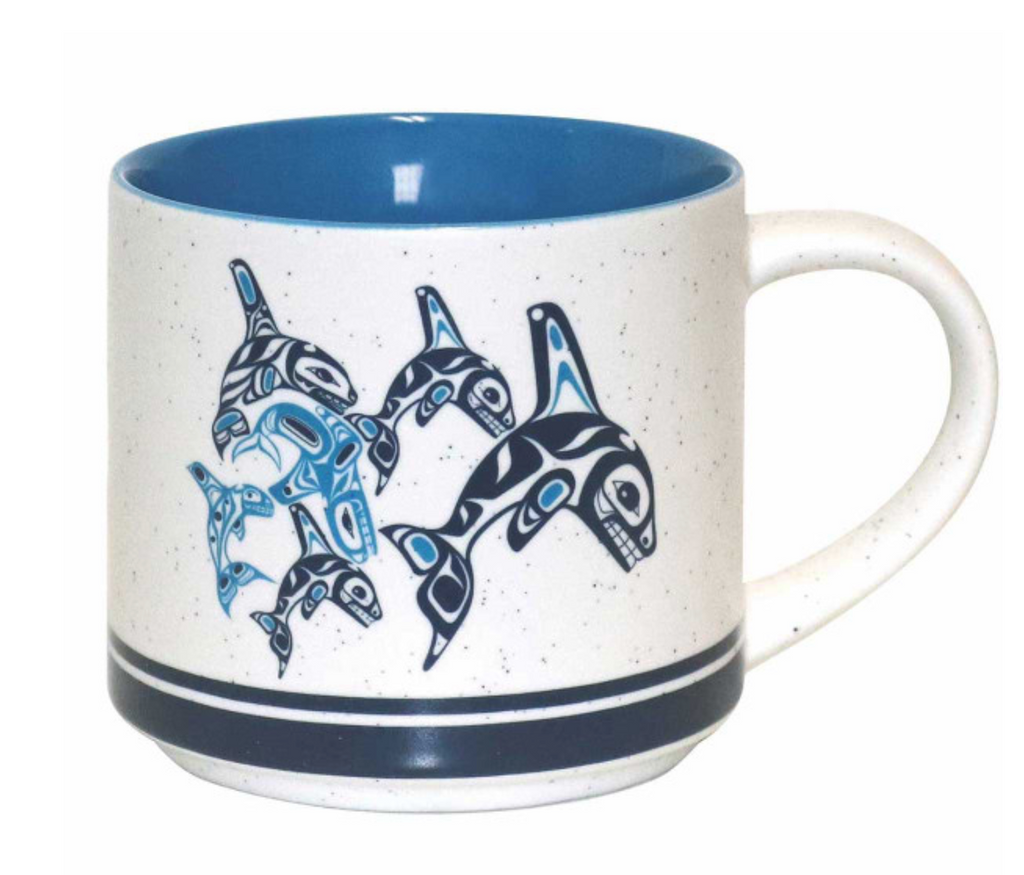 Ceramic Mug, Orca Family-Paul Windsor