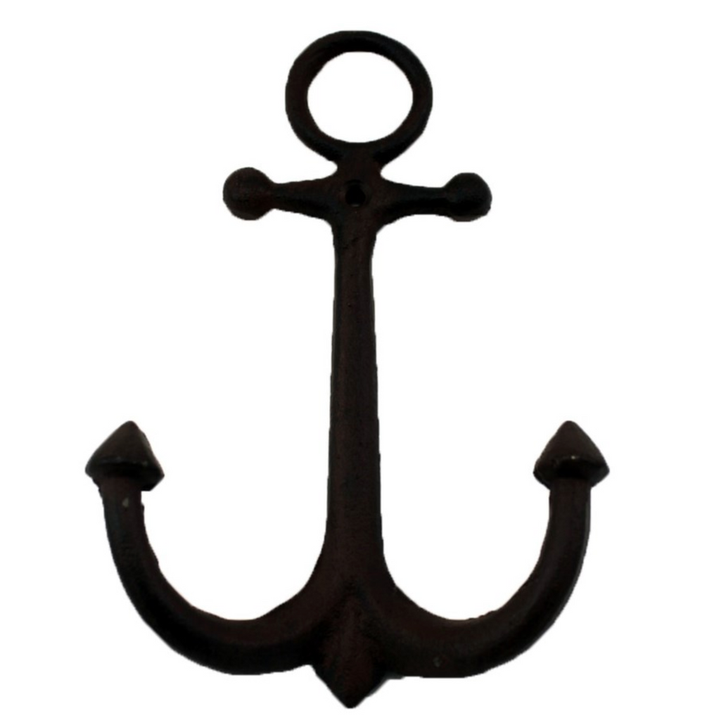 Anchor-Single Hook Black, Cast Iron