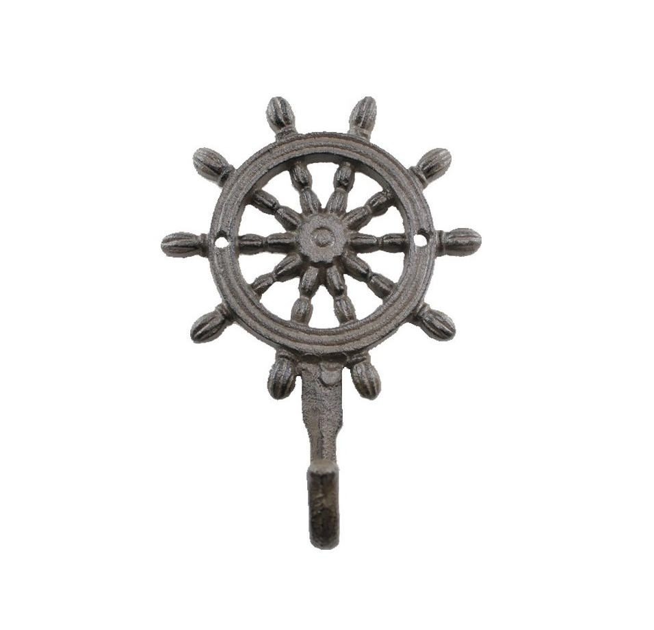 Ship Wheel Hook, Single-Cast Iron