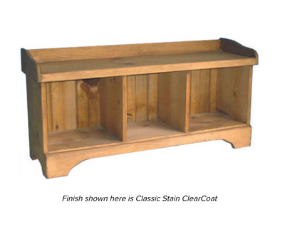Authentic Wood 3-Cube Cubby Bench #260