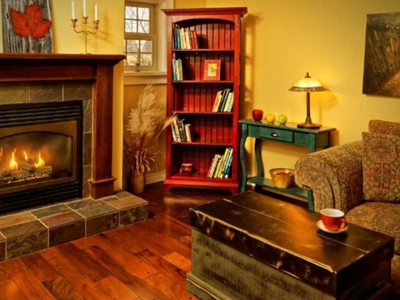 Authentic Wood Chimney Bookcase- #433