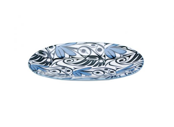 Ceramic Platter (6" Oval), Hummingbird-Bill Helin