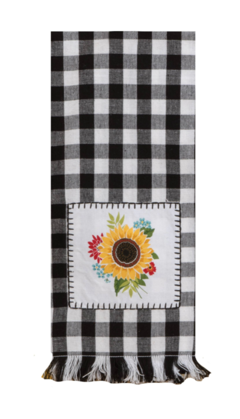 Terry Towel, Sunflower Charm Applique