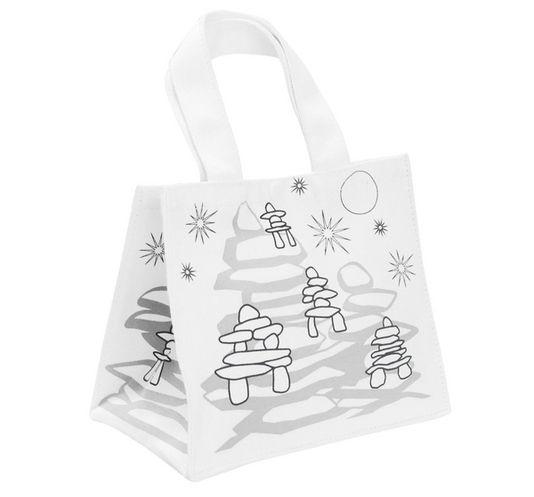 Lunch Bag (Children's), Colour-Your-Own Inukshuk