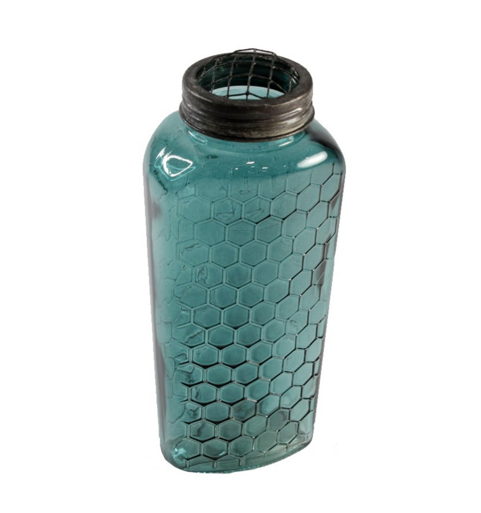 Glass Vase, Turquoise