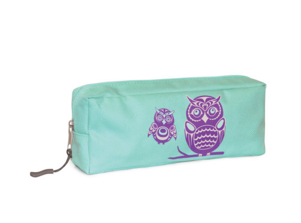 Pencil Case, Owls-Indigenous Design (Simone Diamond)