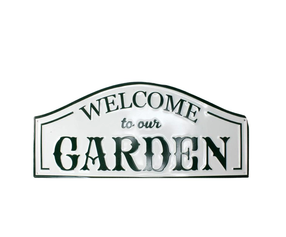 Wall Decor, Welcome to our Garden-Metal Sign