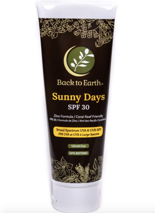 Back to Earth, Sunny Days SPF 30 Zinc Lotion