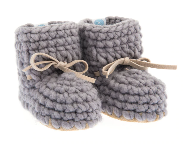 Baby Slippers Sweater Moccasins (Beba Bean)- Oatmeal