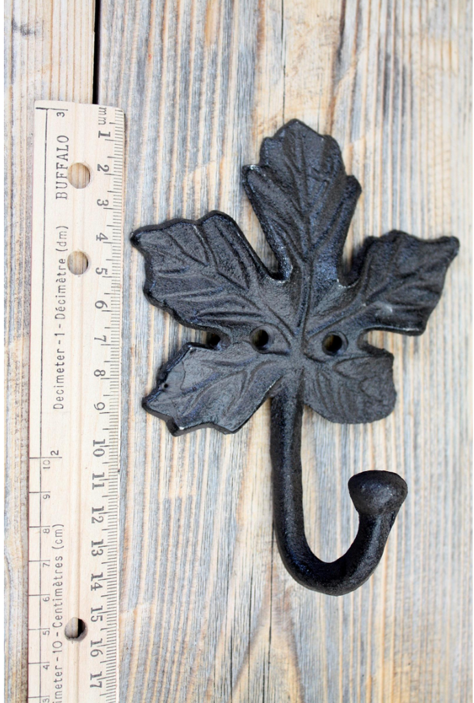 Maple Leaf Hook, Cast Iron