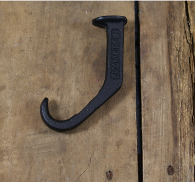 Railway Spike Double Hook, Cast Iron