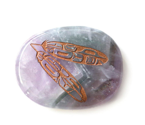 Spirit Stone- Amethyst, Eagle Feathers
