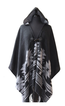 hooded wrap cape