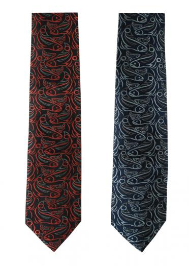 Tie (Silk), Salmon-Connie Dickens