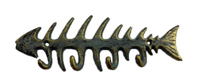 Fishbone Hook (4), Cast Iron