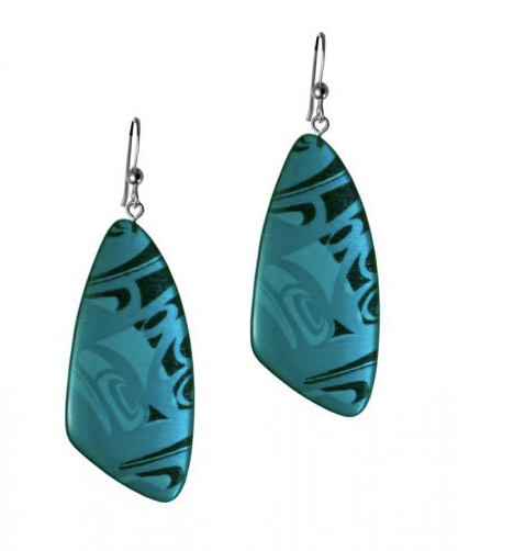 Earrings, Corrine Hunt-Silk Inspired Collection (Turquoise)