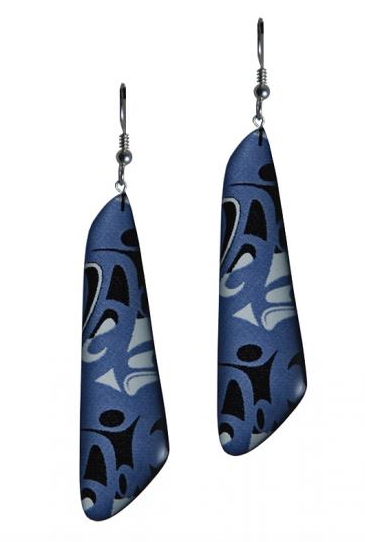 Earrings, Corrine Hunt-Silk Inspired Collection (Blue)