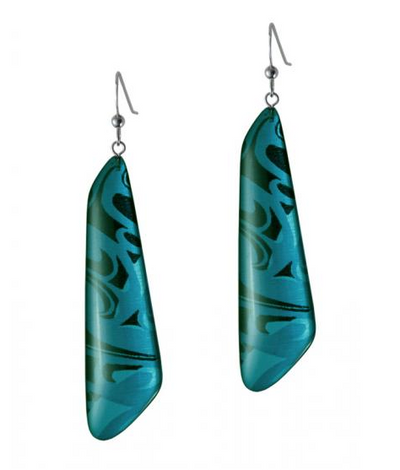 Earrings, Corrine Hunt-Silk Inspired Collection (Turquoise)