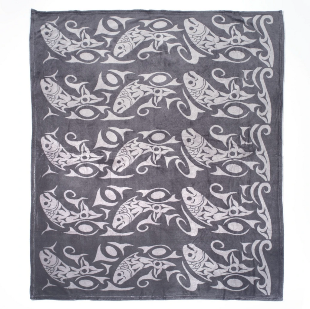 Blanket, Velura-Returning of the Salmon Collection (Debra Sparrow)