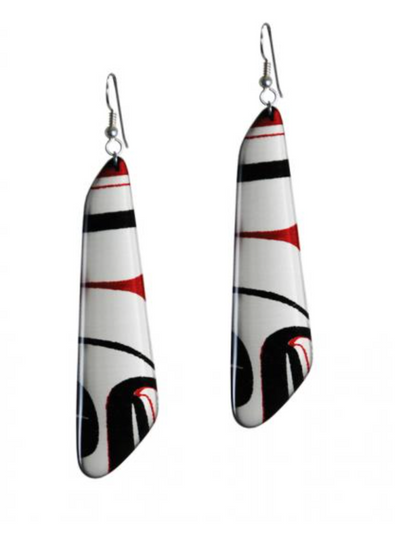 Earrings, Kelly Robinson-Silk Inspired Collection (Red/Blk/Wht)
