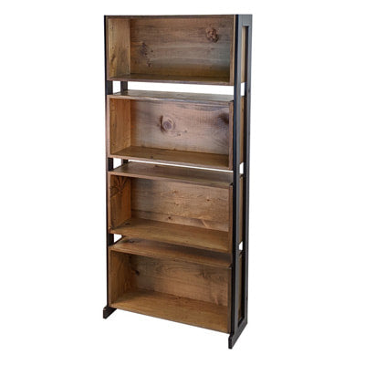 Authentic Wood Mode Bookcase, 4 Shelf- #367-4