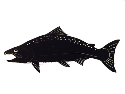 Anvil Island- Plasma Cut Salmon, Black